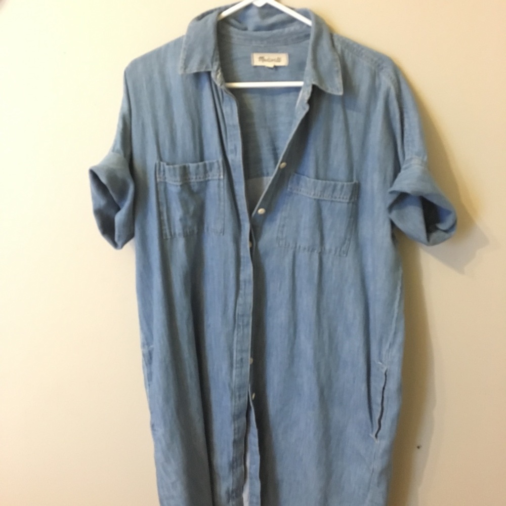 Madewell button down denim dress